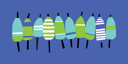 Buoy Line Blue On Blue
