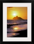 Hawaii, Oahu, Kailua, Lanikai Beach, Sunrise Over Mokulua Island