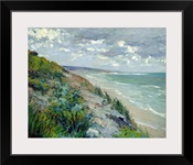 Cliffs by the sea at Trouville (oil on canvas)