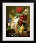 Flower Still Life on a marble ledge, 1800 01 (oil on canvas)
