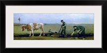Labourer and Peasant Planting Potatoes, 1884 (oil on canvas)