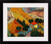 Landscape with House and Ploughman, 1889 (oil on canvas)