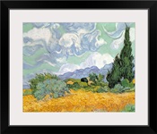 Wheatfield with Cypresses, 1889 (oil on canvas)