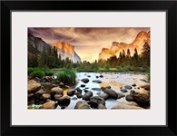 Valley at sunset, Yosemite.