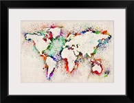 World Map Splash Outline
