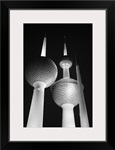 Low angle view of communications towers, Kuwait Towers, Kuwait City, Kuwait