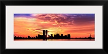 US, New York City, skyline, sunrise