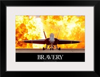 Military Motivational Poster: Brave Men
