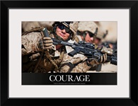 Military Motivational Poster: It takes an extraordinary person to face danger