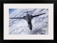 A B1B Lancer flies over the Nevada and Utah region