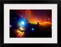 Alnitak region in Orion Flame nebula NGC 2024 horsehead nebula IC434