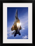 An F15E Strike Eagle pops flares