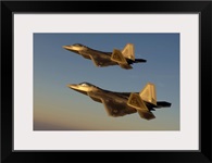 F22A Raptors fly over Langley Air Force Base Virginia