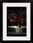 Fireworks explode over the White House