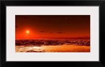 Spring arrives near the Martian polar cap