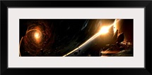 Vision of a black hole destroying a sun