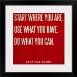 Start where you are