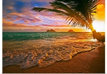 Hawaii, Oahu, Lanikai Beach At Sunrise