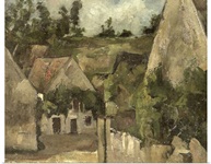 Crossroads at the Rue Remy, Auvers, c.1872 (oil on canvas)