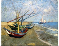 Fishing Boats on the Beach at Saintes-Maries-de-la-Mer