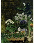 Flowers in a Greenhouse, 1864 (oil on canvas)