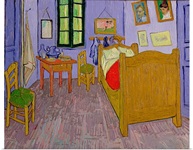 Van Goghs Bedroom at Arles, 1889 (oil on canvas)