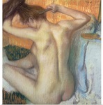 Woman combing her hair, c.1886 (pastel)