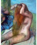 Woman doing her Hair, c.1895 (pastel)