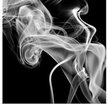 Black Smoke Abstract Square