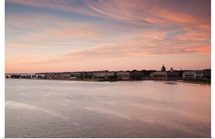 Buildings at waterfront, US Naval Academy, Severn River, Annapolis, Maryland