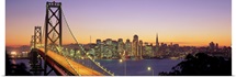 California, San Francisco, Bay Bridge, night