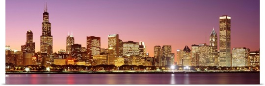 Dusk Skyline Chicago IL