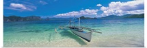 Fishing boat moored on the beach, Palawan, Philippines