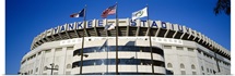Flags in front of a stadium, Yankee Stadium, New York City, New York