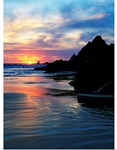 Sunset And Clouds Over Crescent Beach