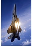 An F15E Strike Eagle pops flares