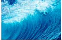 Inside Glassy, Blue Wave Curling Over