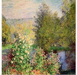 A Corner of the Garden at Montgeron, 1876 7 (oil on canvas)