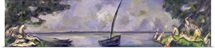 Boat and Bathers (oil on canvas)