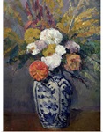 Dahlias, c.1873 (oil on canvas)