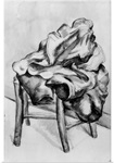 Drapery on a Chair, 1980 1900 (pencil and w/c wash on paper) (b/w photo)