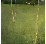 Farmhouse with Birch Trees, 1900 (oil on canvas)