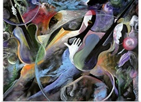 Jammin (oil on board)
