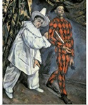 Pierrot and Harlequin (Mardi Gras), 1888 (oil on canvas)