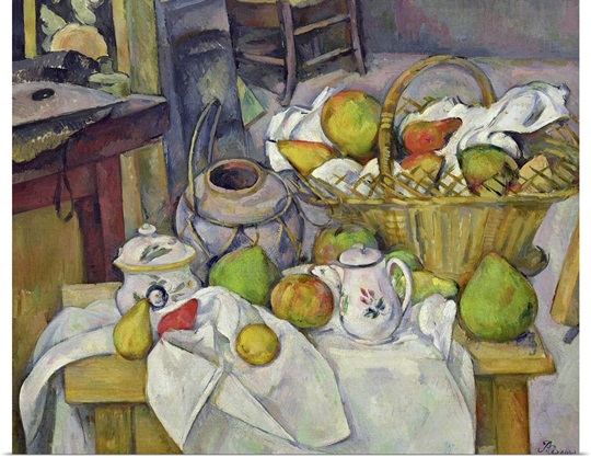Still life with basket, 1888 90 (oil on canvas)