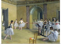 The Dance Foyer at the Opera on the rue Le Peletier, 1872 (oil on canvas)