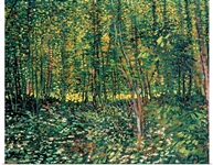 Trees and Undergrowth, 1887 (oil on canvas)