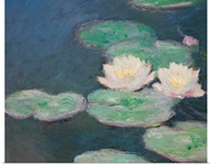 Waterlilies, Evening; detail (oil on canvas) (see also 154665)
