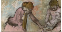 Young girls looking at an album, c.1884 (pastel on paper laid down on card)
