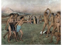 Young Spartans Exercising, c.1860 (oil on canvas)